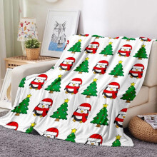 Christmas Flannel Blanket Soft Cozy Throw 40x51 Inch
