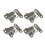 Fjärilsspänne i rostfritt stål, 4-pack, silver 1