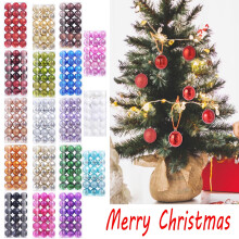 Orange Shatterproof Mini Christmas Ball Ornaments 1.18in