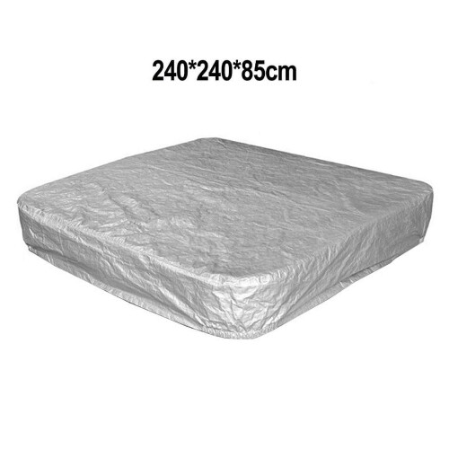 JINGT Gartenpoolabdeckung Silber 218 x 218 x 90 cm