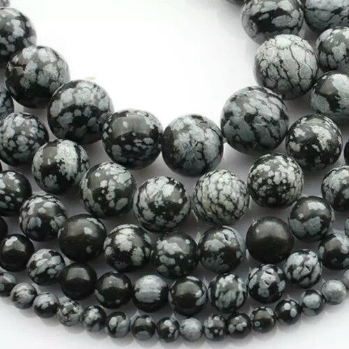 Natural Stone Beads Round Obsidian 4mm to 12mm