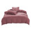 Beddenset effen kleur, wasbaar, queensize, 4-delig 1