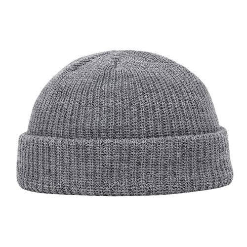 Unisex slouchy muts, donkergrijs, gebreide wintermuts
