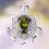Sterling Silver Turtle Ring with Green Opal 7