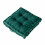 Coussin de sol carré en velours vert foncé 40 cm 1