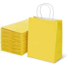 Darčekové tašky z kraftového papiera s rúčkami 8x4,25x10,5 palca, 25 kusov