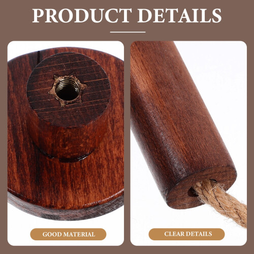Vintage Roll Paper Holder Rustic Black Walnut 1 Set 2