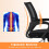 Chaise de bureau ergonomique noire à hauteur réglable 6