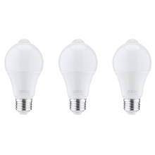 Mozgásérzékelős LED izzó, 12W, 3 db-os csomag, E26/B22, 1000LM, 3500K