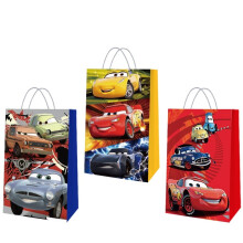 Sacchetti regalo per feste a tema auto dei cartoni animati, in carta kraft, 12 pezzi