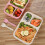 Scatola bento Comefolife beige a 3 scomparti riutilizzabile 8