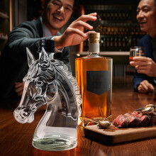 Carafe à whisky tête de cheval en verre borosilicate (1 pièce)