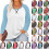 Damen-Langarm-Raglan-Top, einfarbig, lockere Passform 1