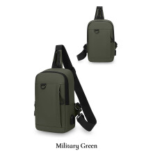 Αδιάβροχη τσάντα ώμου Crossbody με θύρα φόρτισης USB και