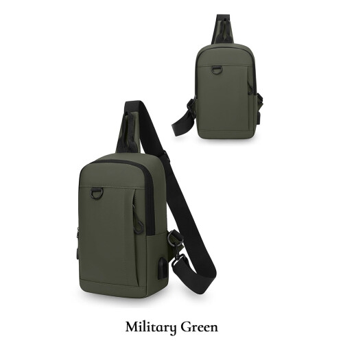Αδιάβροχη τσάντα ώμου Crossbody με θύρα φόρτισης USB και
