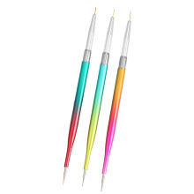 Pennelli per nail art a doppia punta, 3 pezzi