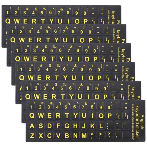 PVC-näppäimistötarra useille laitteille, 6 arkkia 2