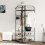 Corner coat rack with shoe bench and 12 hooks 6