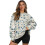 Damen-Pullover mit Blumenmuster, langärmelig, Rundhalsausschnitt 1