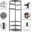 Corner coat rack with shoe bench and 12 hooks 5