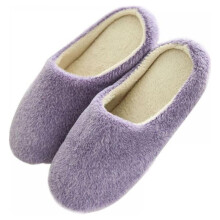 Men's Women's Cozy Fleece House Slippers Breathable Slip-on Indoor Shoes Winter Warm Slippers