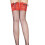 Rote Damen-Oberschenkelstrumpfhose mit Spitzenbandage 2