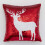 Christmas Pillow Red Snowflake Deer Design Double-Sided 1