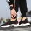 Herren-Sneaker aus Mesh mit verstecktem Absatz, Grau, Größe 8