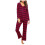 Women's long sleeve pajama set 2-piece jogger 2