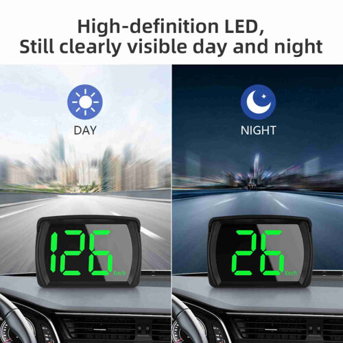 Οθόνη ταχύτητας GPS HUD αυτοκινήτου Μεγάλη οθόνη HD Plug-and-Play 2