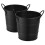 OUNONA mini pencil bucket with handle 2 pcs black 6