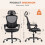Chaise de bureau ergonomique à dossier haut en maille réglable 2