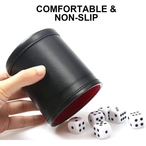 PU-skinn terningkopp for drikkespill 1 stk 1