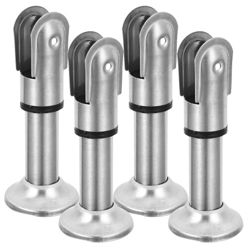 Fodbeslag til offentligt toilet, rustfrit stål, 4 stk. 2