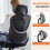 Chaise de bureau ergonomique à dossier haut en maille réglable 4