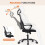 Chaise de bureau ergonomique à dossier haut en maille réglable 8