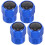 Tappi per valvole pneumatici in lega di alluminio blu, 4 pezzi 8