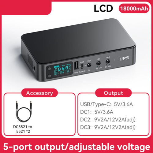 Gruppo di continuità (UPS) per luci LED, telecamere WiFi e router 2
