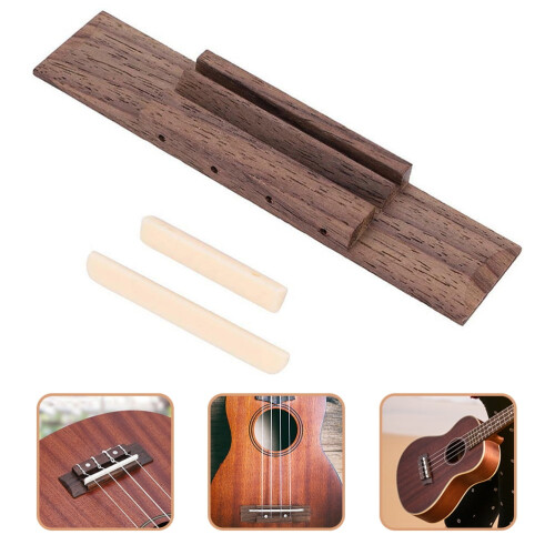 Ukulele Parts Set Adjustable Bridge Saddle Nut Wooden