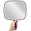 Hand Mirror Black Handle 12.4 x 9 Inches 1