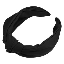 Knotted Headband for Women Black 1 Pc