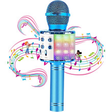 Kids Microphones for Singing, Portable Karaoke Microphones with LED Lights, Karaoke Mic Speaker Machine for Home KTV Birthday Party
