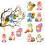 Easter Hanging Ornament Set Colorful 8 pcs 1