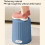 Small Round Trash Can Plastic 1.9 Gallon Blue 6