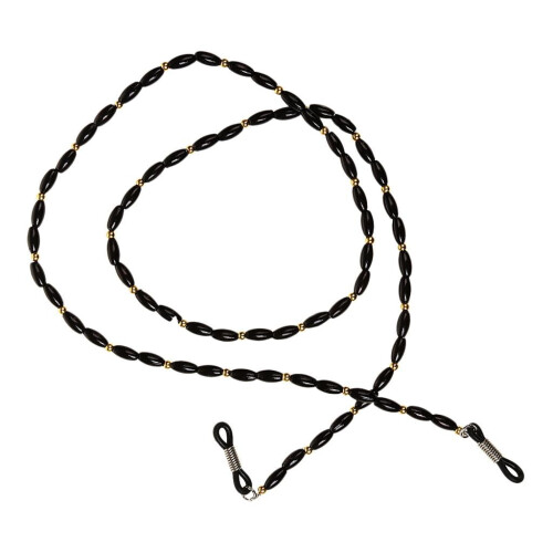 Black beaded glasses lanyard chain 1 piece
