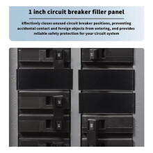 Universal Breaker Filler Plate for Load Centers 10 Pack, Use for Closing 1 Inch Breaker Panel Blanks, with Panel Label