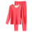 Women's Thermal Underwear Set Solid Round Neck High 1