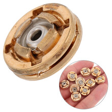 Clothing Snaps Fastener Golden Zinc Alloy 10 Pcs