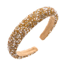 Women's Rhinestone and Pearl Headband for Bridal and