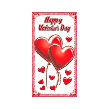 Valentine's Day Door Curtain Love Heart Flag